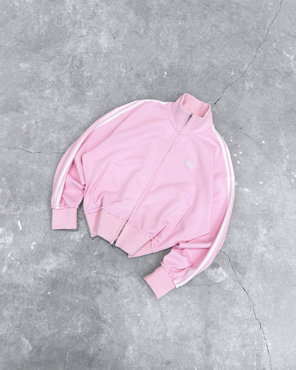 STRIPED TRACK JACKET - PINK