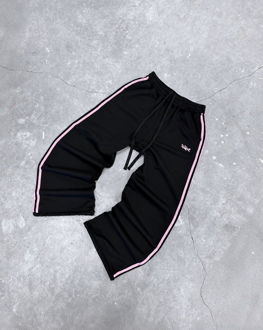 2 STRIPE JOGGERS - BLACK PINK