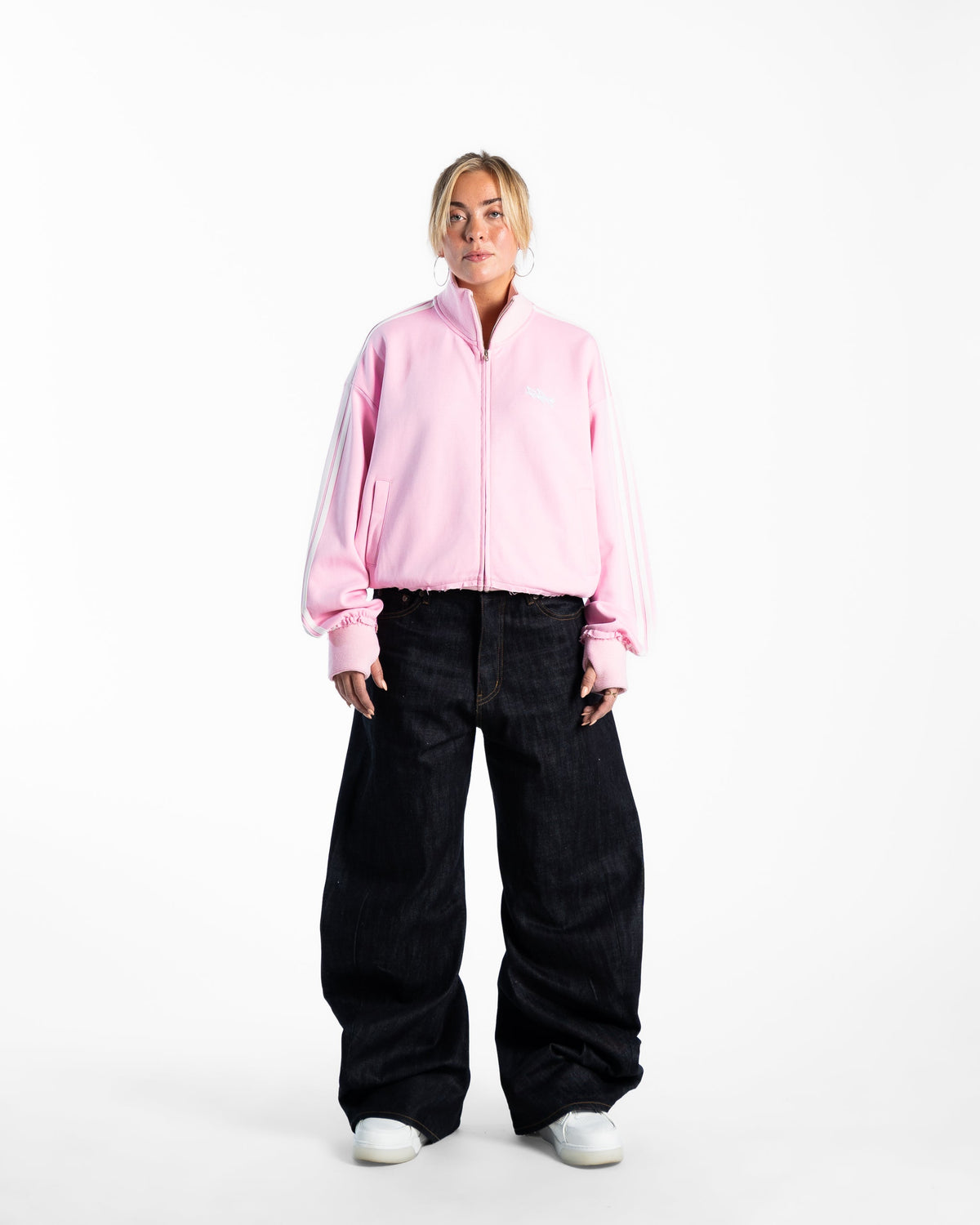 STRIPED TRACK JACKET - PINK