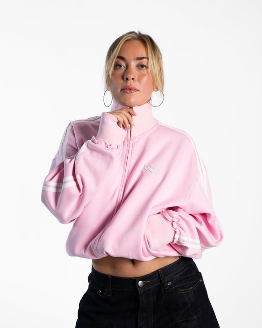 STRIPED TRACK JACKET - PINK